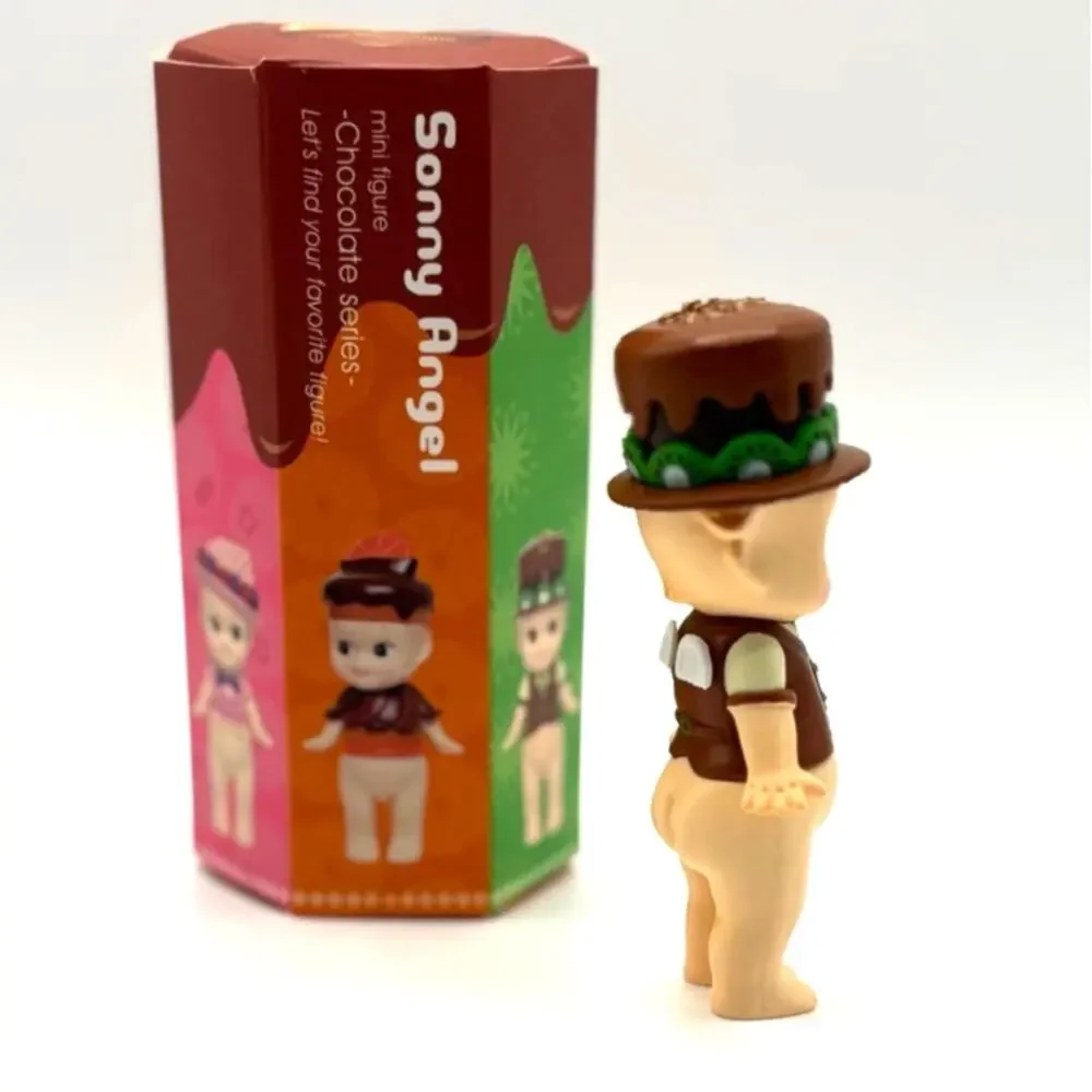 New Kawaii Cupid Angel Mini Figure in Kiwi Chocolate Costume, Cute Toy, Gift
